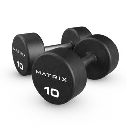 Urethane-coated studio dumbbells
